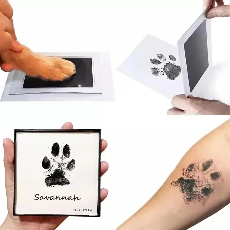 Pet Dog Footprint Handprint Pad Safe Non-Toxic Printing Pad Pet Footprint Baby Paw Print Pad Footprint Pad Ink-Free